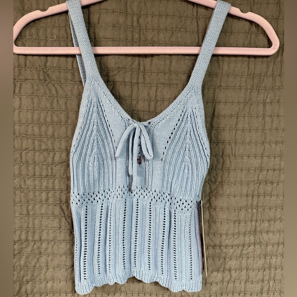 Fame knitted blue tank top